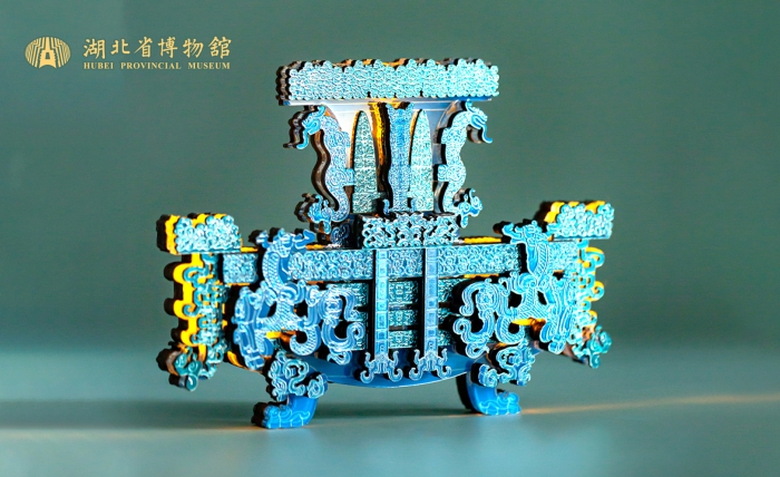 湖北省博物馆曾侯乙尊盘木质多层冰箱贴